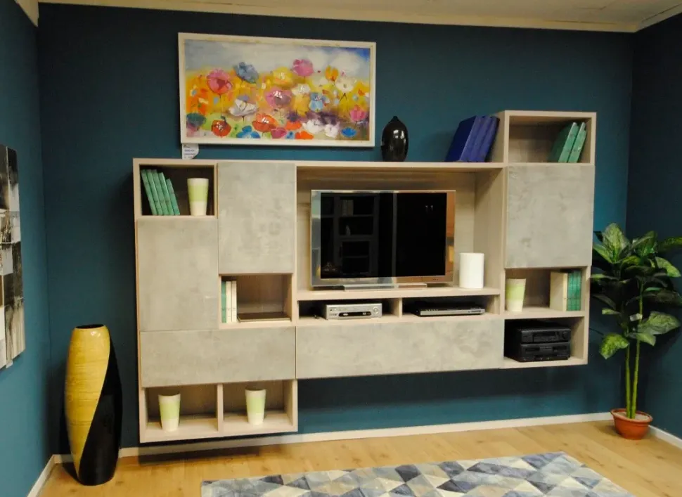 Parete attrezzata Edobra vetro Novamobili in stile moderna a prezzo scontato