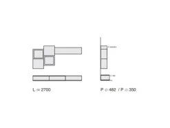 Parete attrezzata Favero Composizione glamour social - 3RF 1255_A