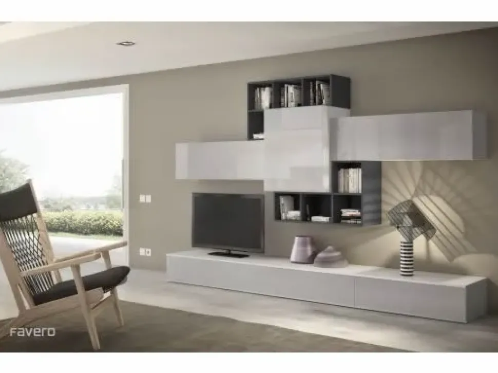 Parete attrezzata Favero Composizione Riflessi - 3RF 2000