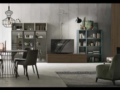 Parete attrezzata in laccato opaco stile moderno A124 Tomasella