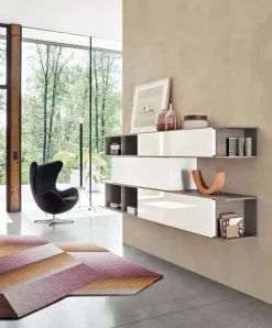 Parete attrezzata in stile moderno L5c14 di Sangiacomo a prezzo Outlet