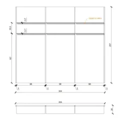 Parete attrezzata in stile moderno Parete boiserie di Artigianale in Offerta Outlet