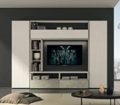 Parete attrezzata in stile moderno Lions linea velvet 10 di Collezione esclusiva a prezzo Outlet