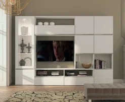 Parete attrezzata in stile moderno Lions linea white 3 di Collezione esclusiva in Offerta Outlet