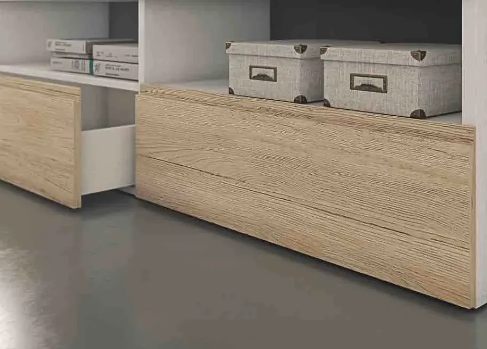 Parete attrezzata in stile moderno Cube s05 di Collezione esclusiva in Offerta Outlet