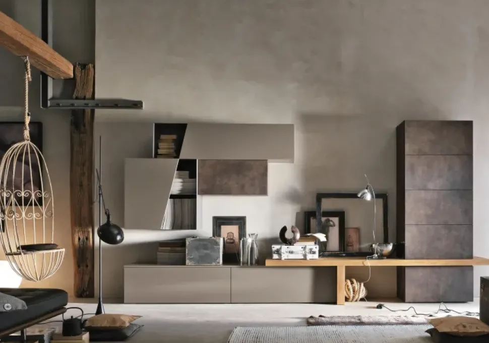 Parete attrezzata in stile design Atlante di Tomasella a prezzo Outlet