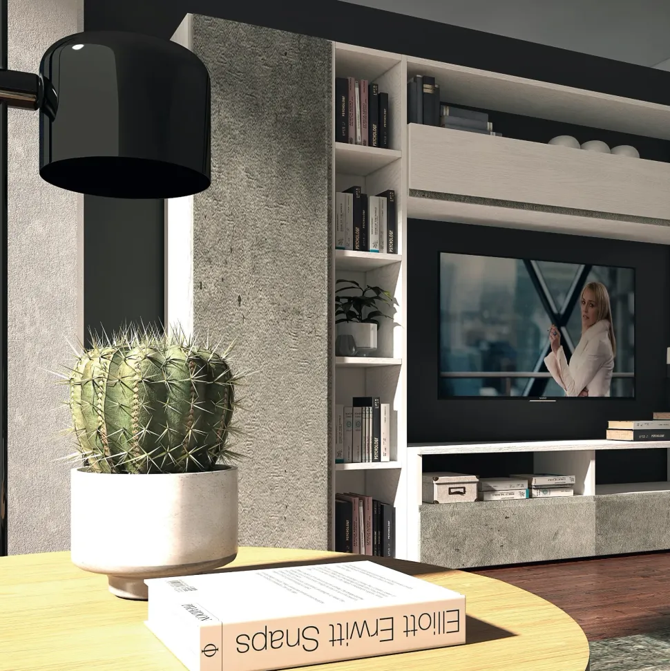 Parete attrezzata in stile moderno Lions linea velvet 101 di Collezione esclusiva in Offerta Outlet