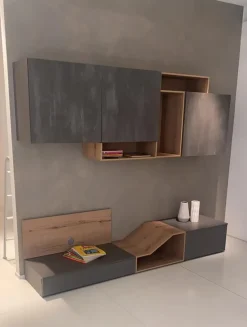 Parete attrezzata in stile design Dayton di Md work in Offerta Outlet