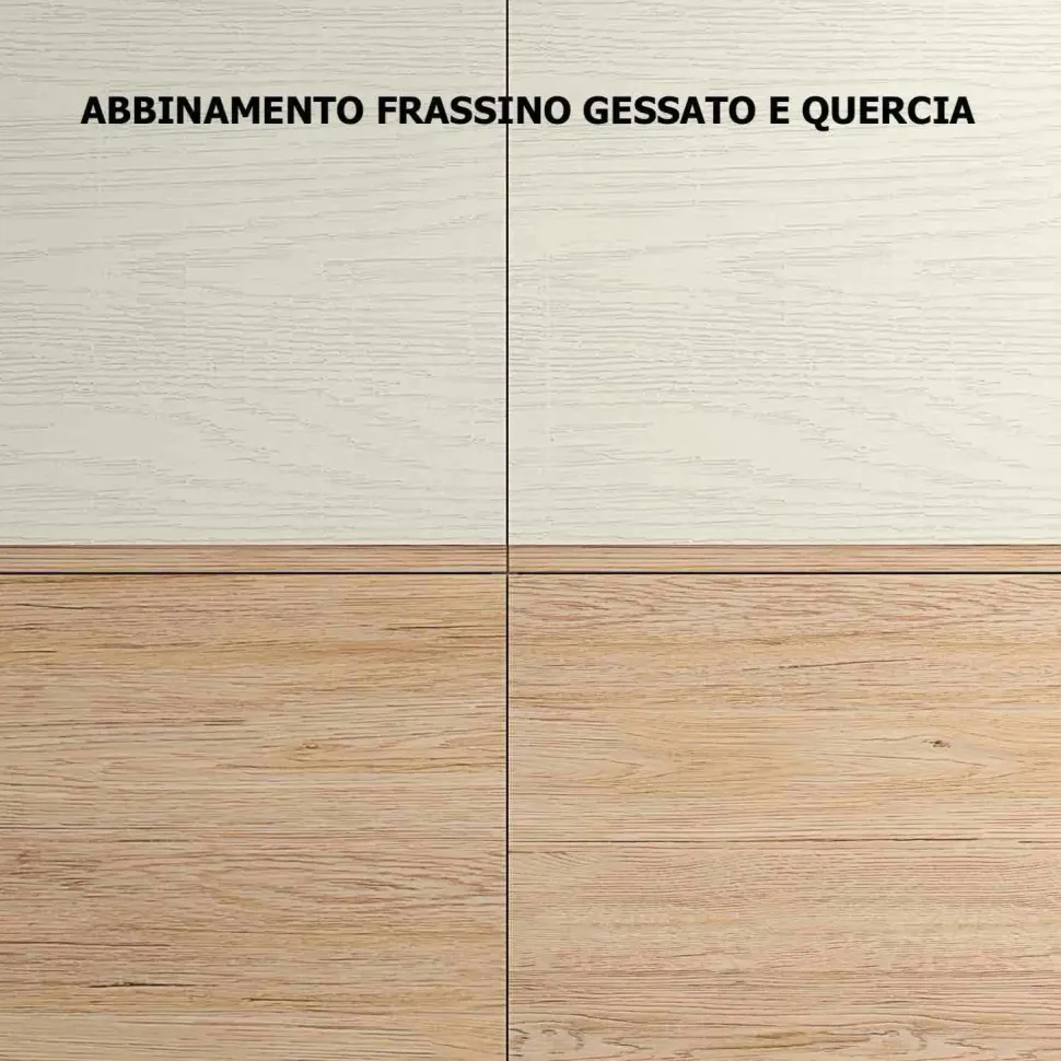Parete attrezzata in stile moderno Oak 2 di Collezione esclusiva a prezzo Outlet