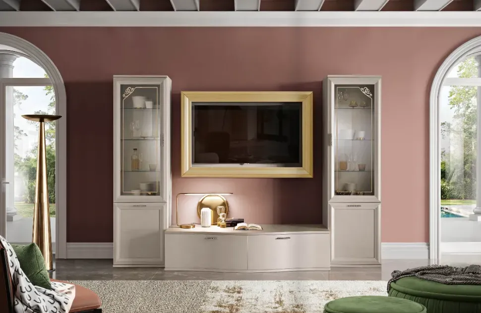 Parete attrezzata Jazz luxury composizione 139 del brand Gierre mobili con un ribasso esclusivo