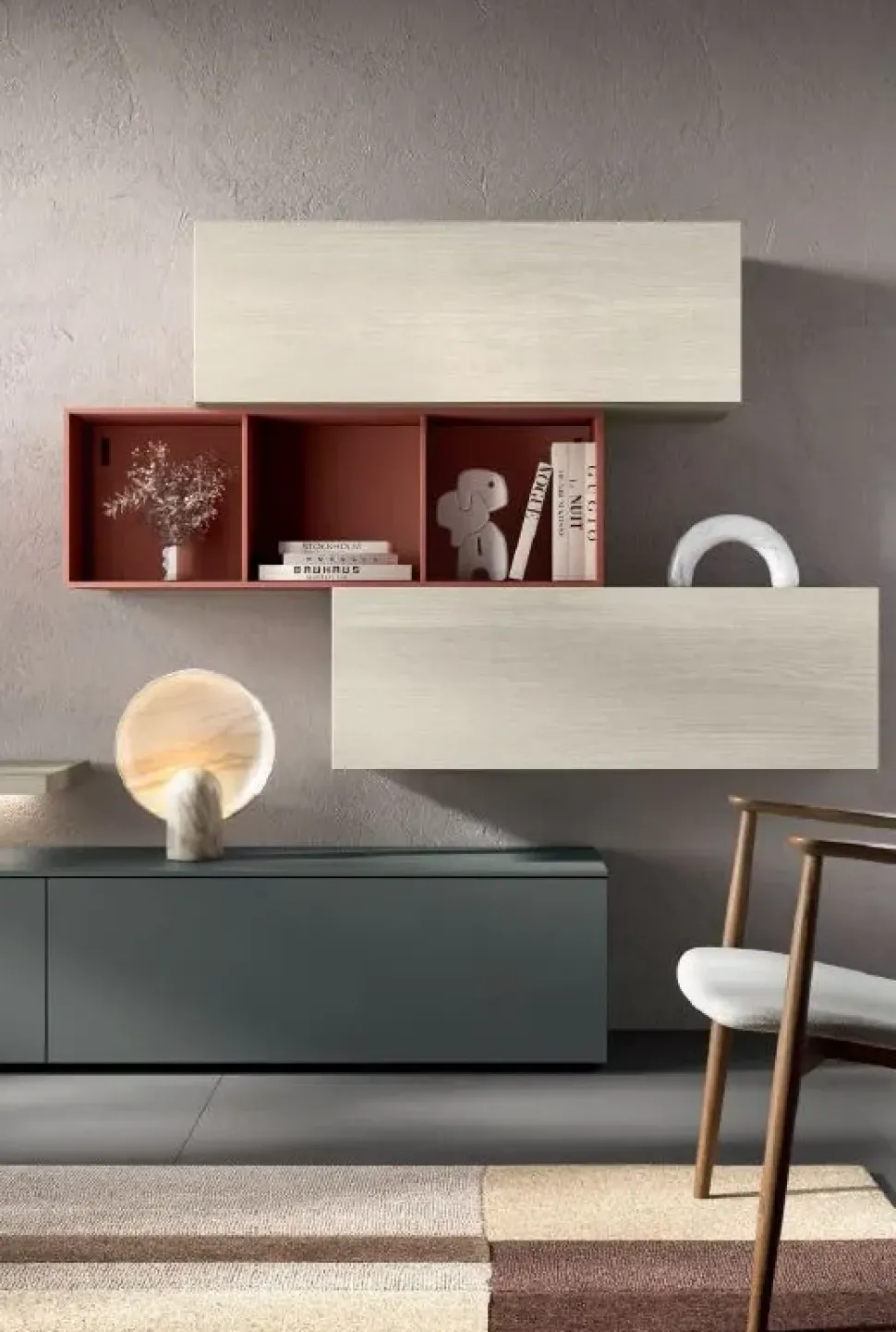 Parete attrezzata Kosmos 104 di Moretti compact giorno notte scontata del 25%