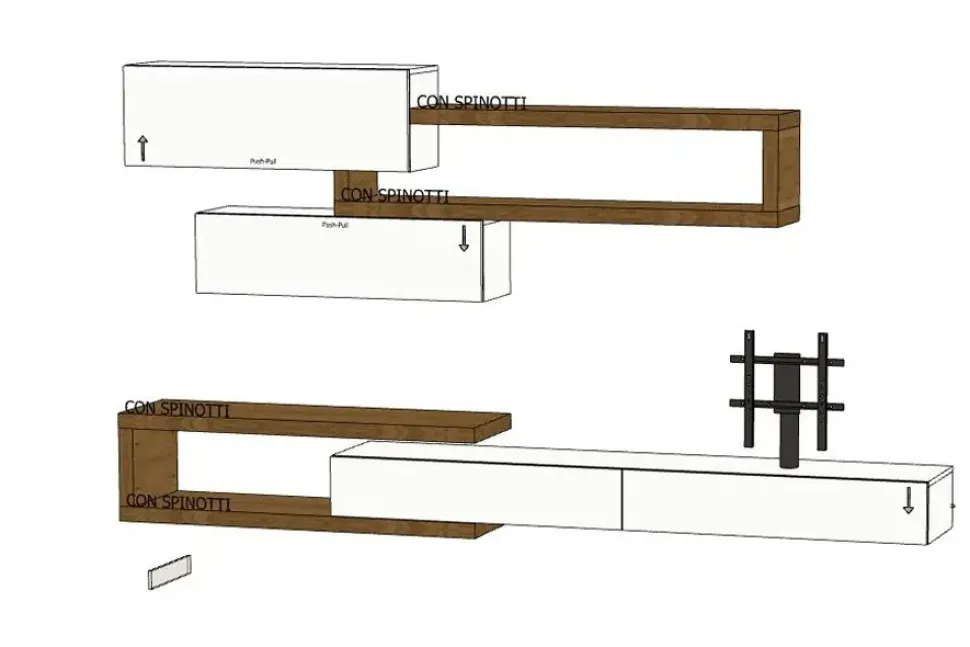 Parete attrezzata Lampo di Sangiacomo scontata del 30%