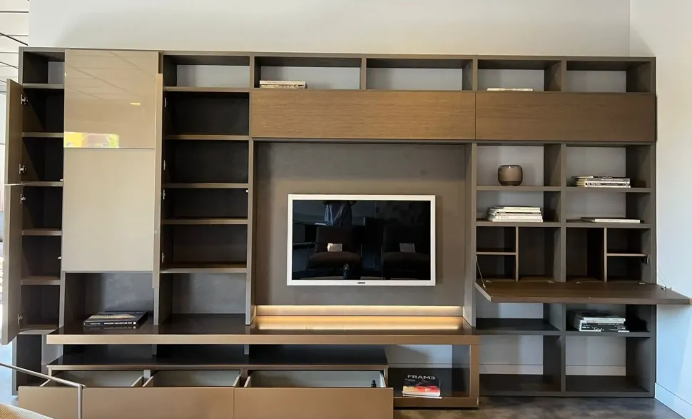 Parete attrezzata Libreria modo di Sangiacomo in OFFERTA OUTLET