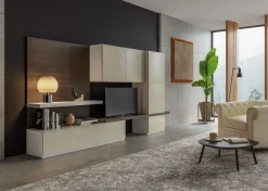 Parete attrezzata Living 614 Giessegi in stile moderno a prezzo ribassato