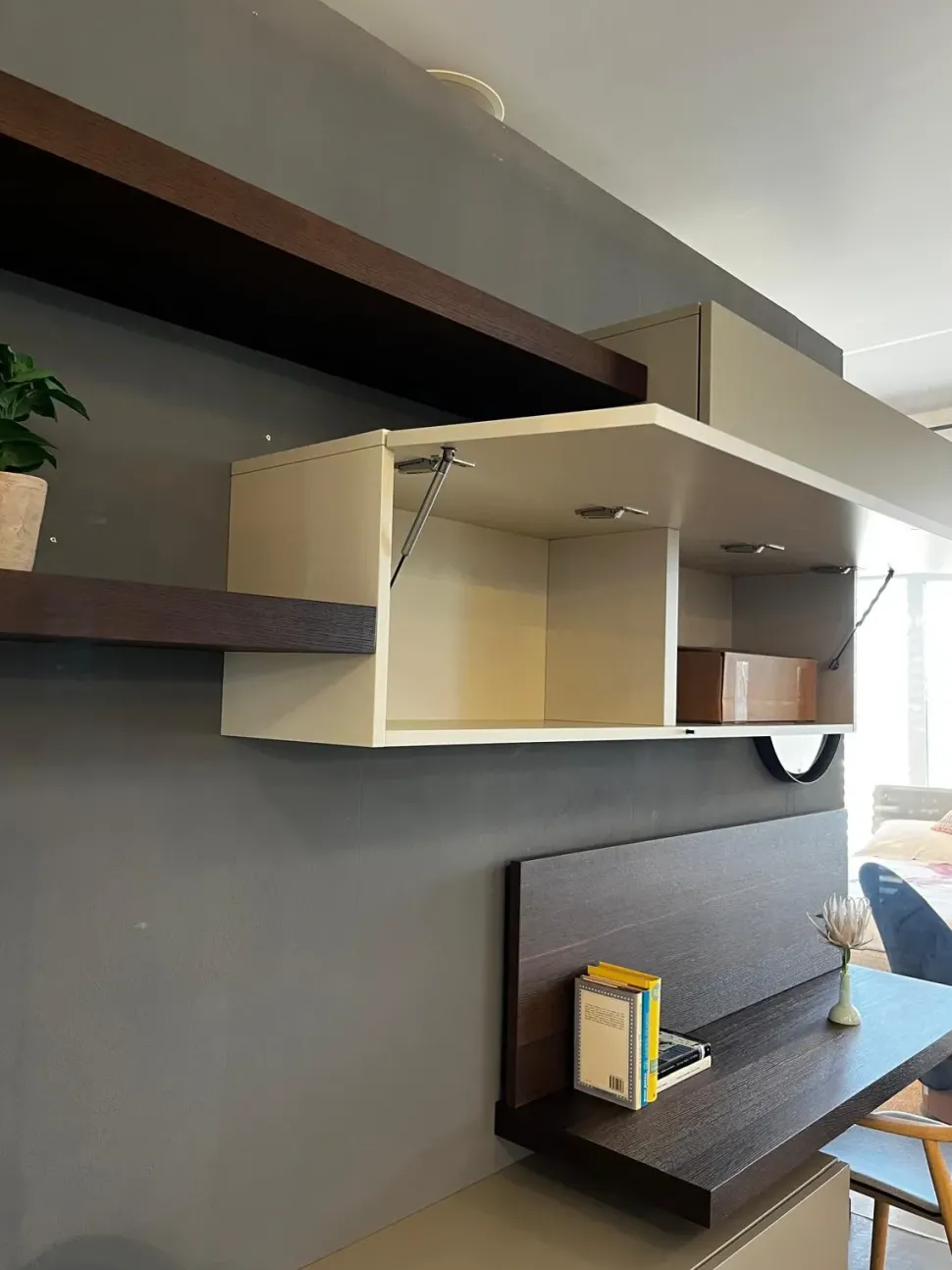 Parete attrezzata Living system lampo Sangiacomo in stile design a prezzo scontato