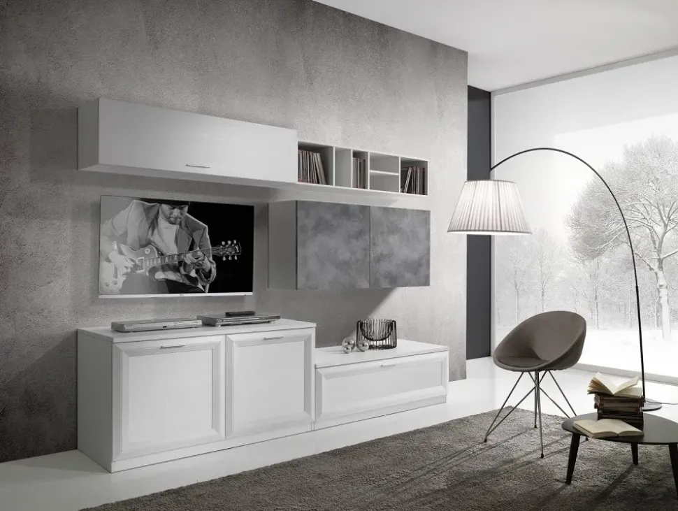 Parete attrezzata Mobile-soggiorno programma jazz scontato del 35% Gierre mobili in stile moderno a prezzo ribassato