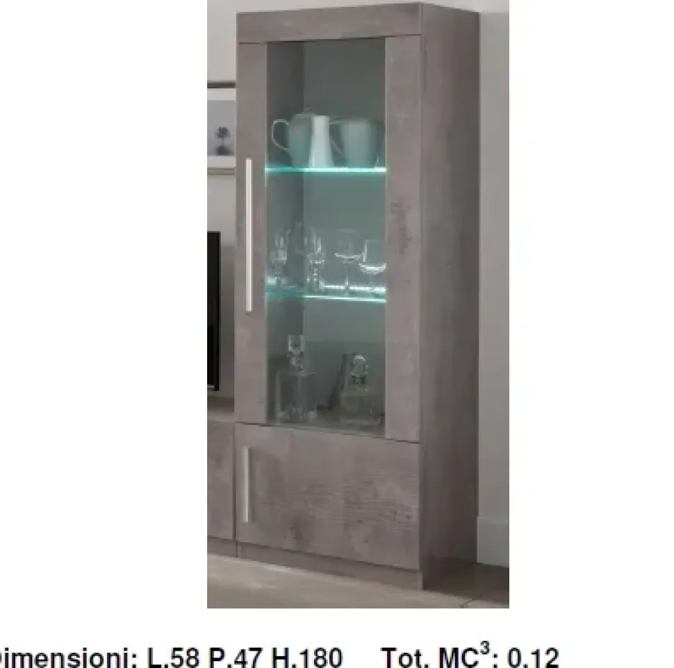 Parete attrezzata Modello greta grigio marmo di Artigianale in OFFERTA OUTLET