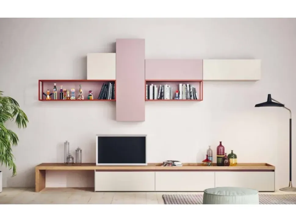 Parete attrezzata Novamobili Outline o-02 PREZZI OUTLET