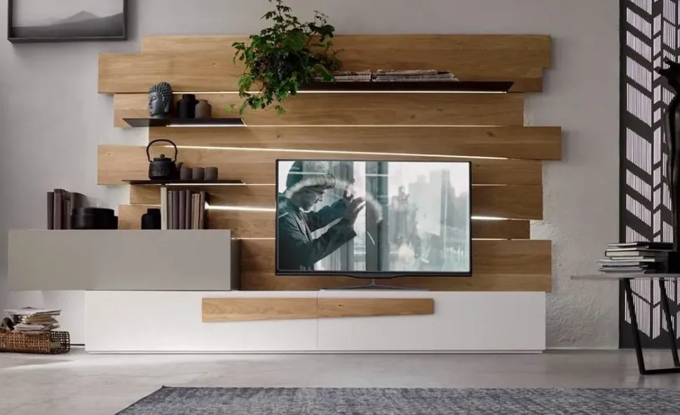 Parete attrezzata Scuderia living Maronese in legno a prezzo scontato