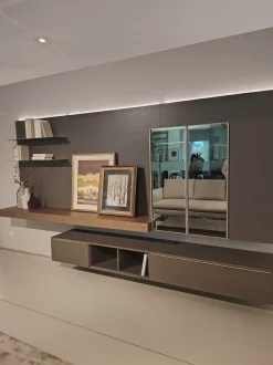 Parete attrezzata Spazio Pianca in stile moderna a prezzo ribassato