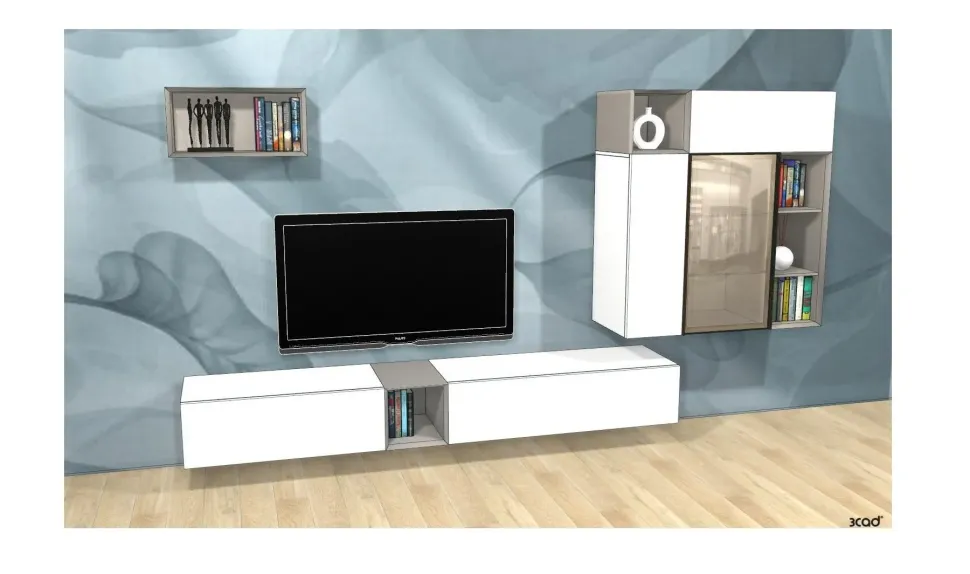 Parete attrezzata Spazio Pianca in stile moderna a prezzo scontato