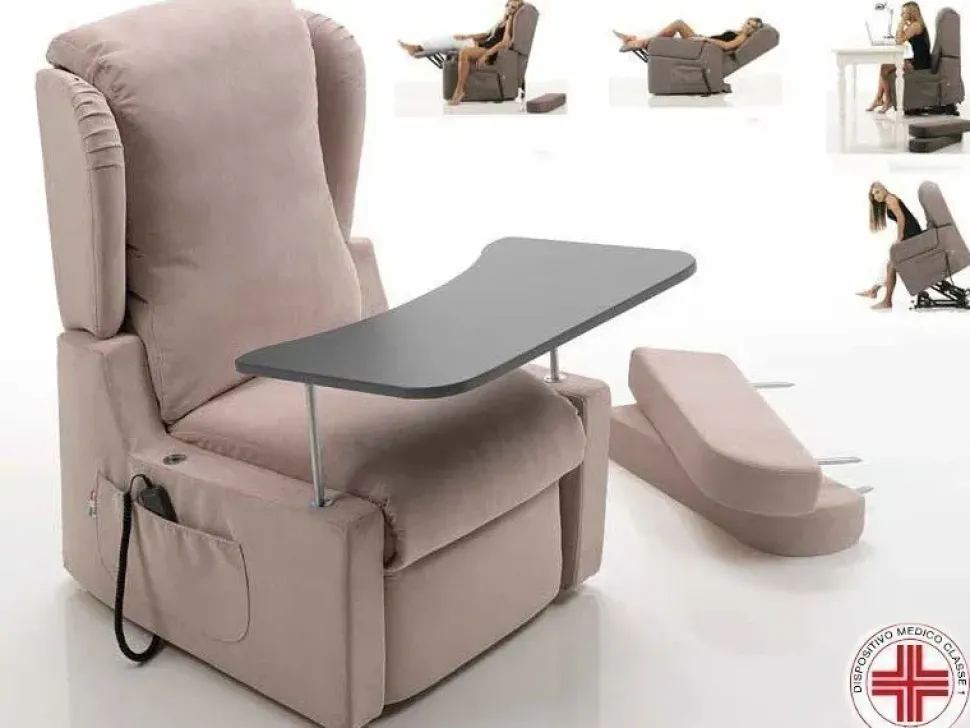 Poltrona con movimento relax Dora in Tessuto Il benessere con forte sconto