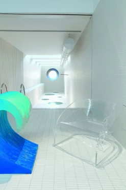 Poltrona con seduta fissa Joe colombo Kartell in Offerta Outlet