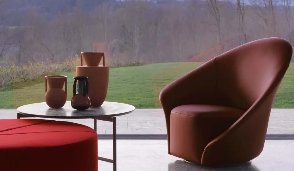 Poltrona con seduta fissa Lilia Flou in Offerta Outlet