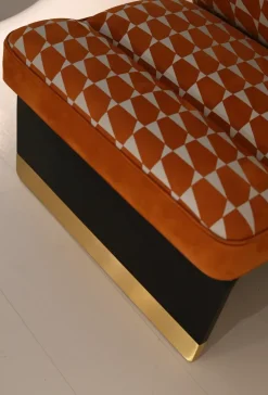 Poltrona con seduta fissa Poltrona greta printed Baxter in Offerta Outlet