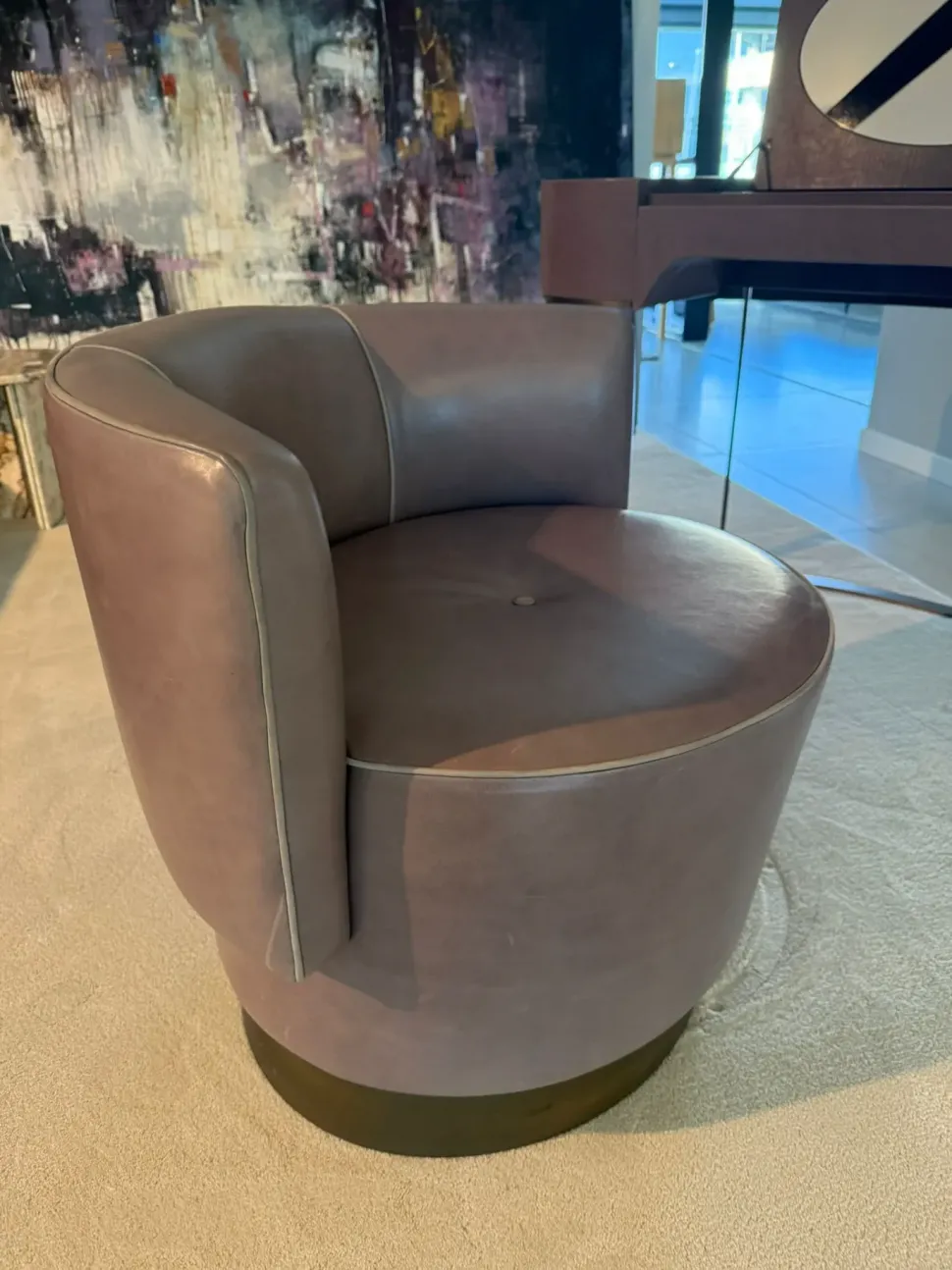 Poltrona in Pelle Poltrona anais girevole Baxter a prezzo scontato