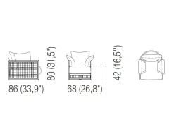 Poltrona in stile design Tiffany Artigianale in Offerta Outlet