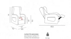 Poltrona in stile moderna Anna Vitarelax in Offerta Outlet