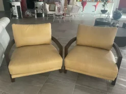 Poltrona in stile rustica Poltrone in pelle vintage Artigianale in Offerta Outlet