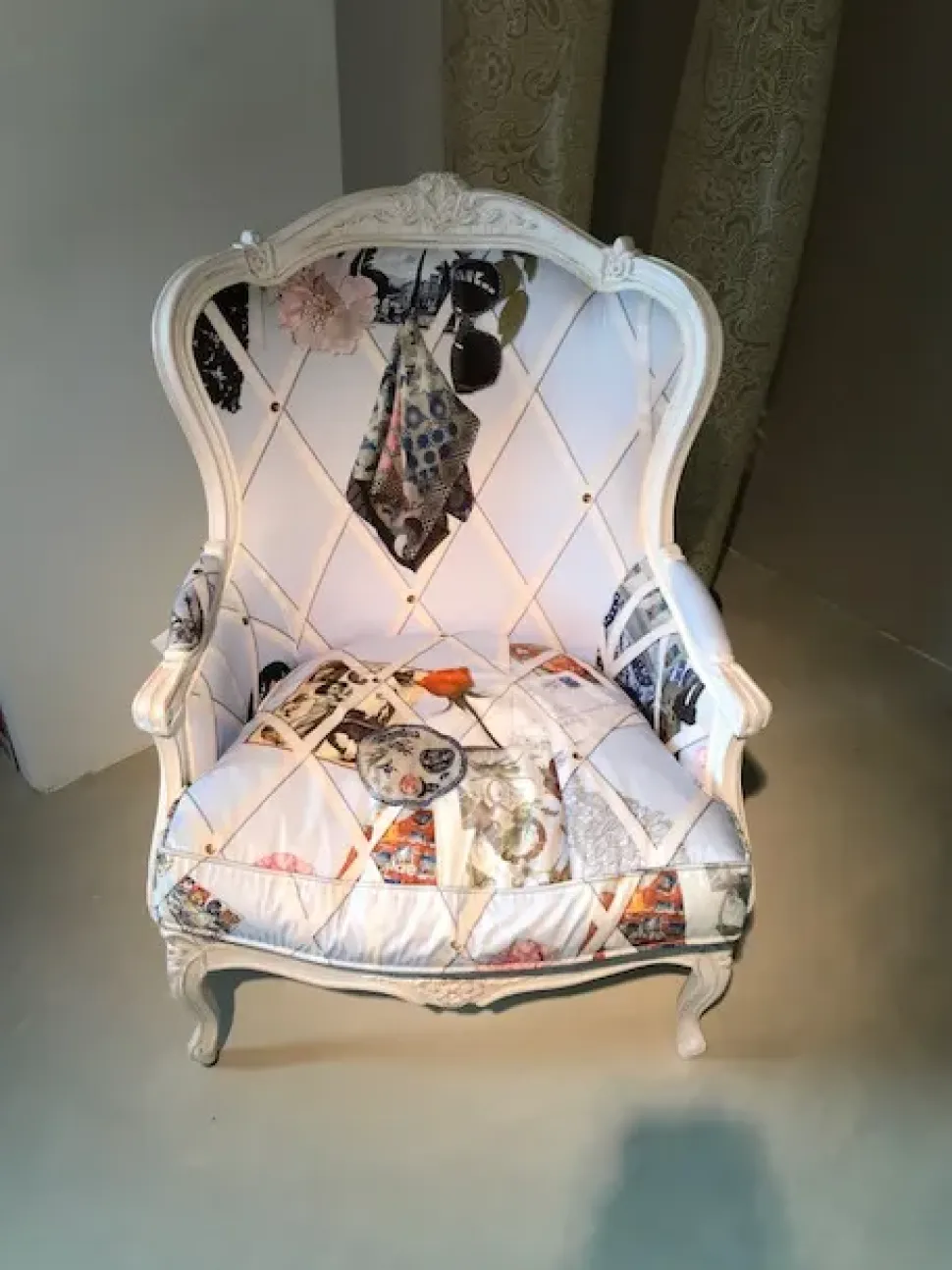 Poltrona in stile shabby shic Bergere ground Modà in Offerta Outlet