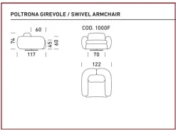 Poltrona in Tessuto Poltrona dienne curvi Dienne salotti a prezzo Outlet