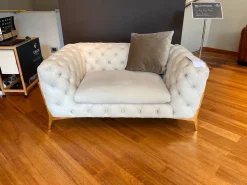 Poltrona pelle in misto piuma  Calia in Offerta Outlet