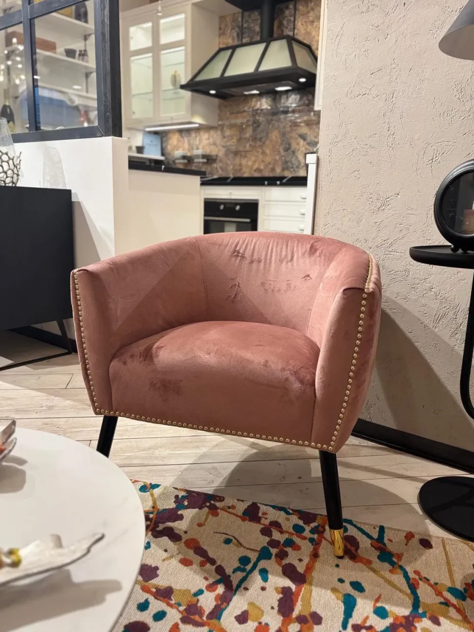 Poltrona Poltrona a conchiglia in velluto Bizzotto in Tessuto SCONTATA