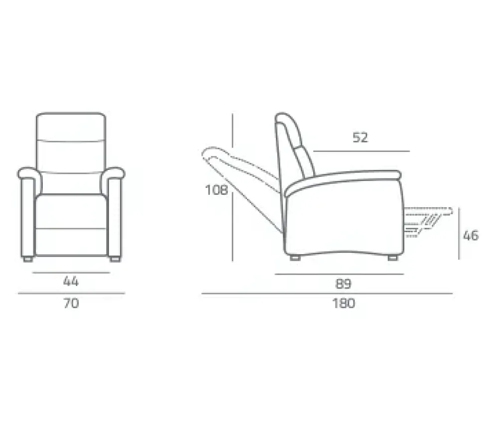 Poltrona relax Con movimento relax Metrò Mottes selection a prezzo Outlet