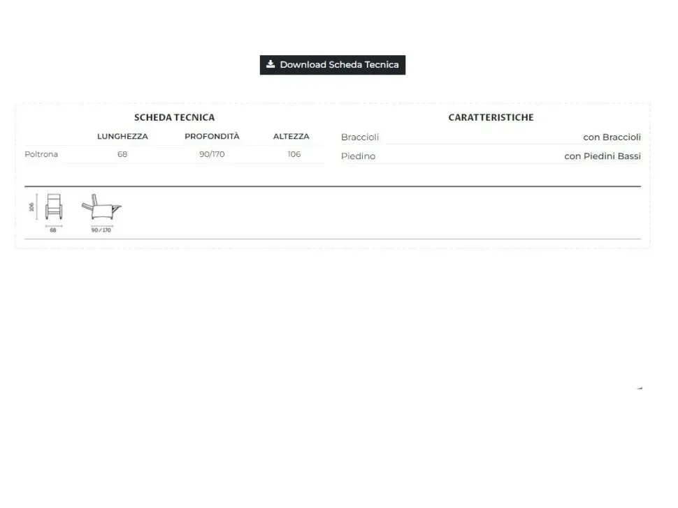 Poltrona relax in Microfibra Helena Divanidea scontata