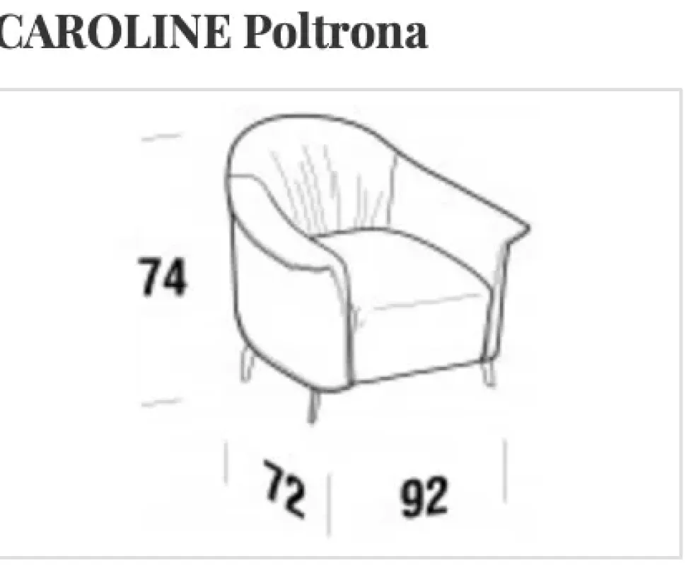 Poltroncina Caroline con seduta fissa, Mottes Selection a prezzi scontati. Perfetta per l'arredamento moderno.