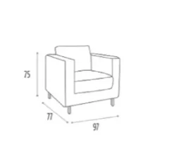 Poltroncina in stile moderno modello Dalila Biel a prezzo ribassato