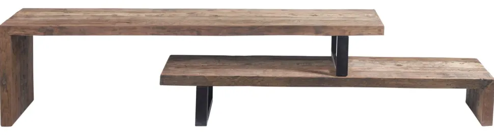 Porta tv di Outlet etnico modello Porta tv componibile in legno di recupero e metallo a PREZZI OUTLET