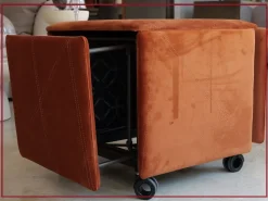 Pouf in tessuto Cubix a marchio Ozzio a prezzo ribassato