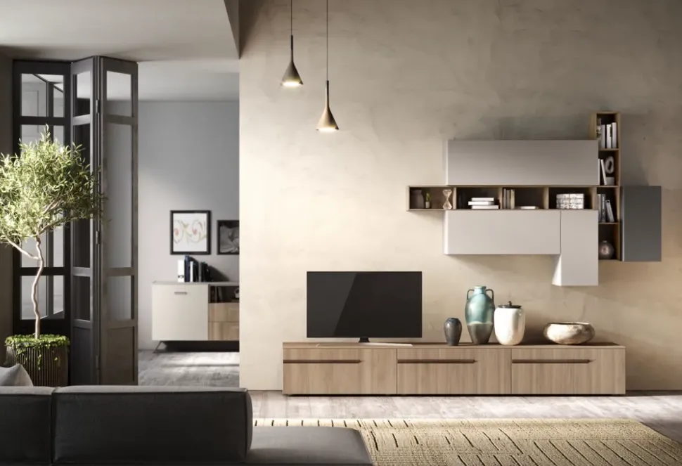 Sconto del 42% sul mobile soggiorno Abaco 04 di Gierre Mobili! Acquista ora!