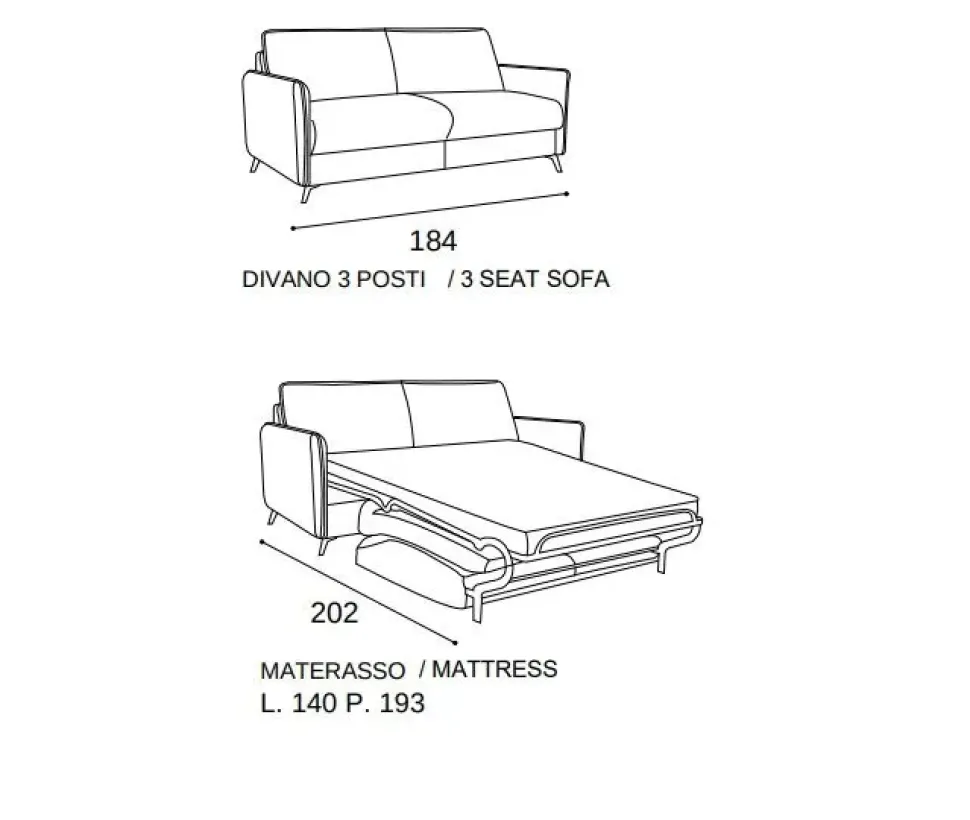 Scopri il Divano Letto Luxury Md: 48% di sconto! Memory Work in OFFERTA.