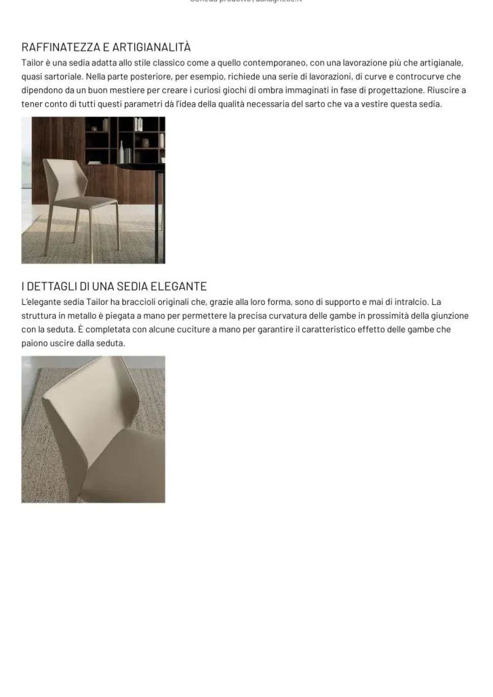 Sedia con schienale medio Tailor * di Dall'agnese a prezzo Outlet