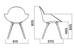 Sedia da cucina Cookie Infiniti SCONTATA