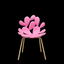 Sedia da giardino Sedia filicudi ottone e rosa brillante – set 2 pezzi  Qeeboo in Offerta Outlet