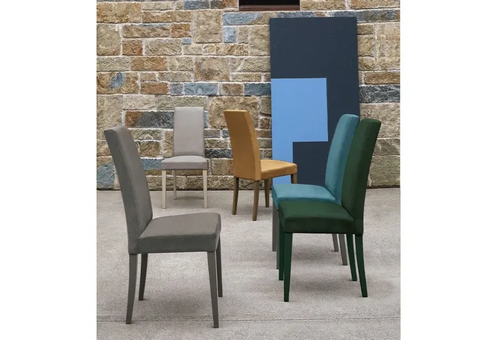 Sedia da soggiorno realizzata in legno Lugano di Target point