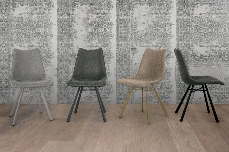 Sedia da soggiorno realizzata in ecopelle Maiorca * di Target point